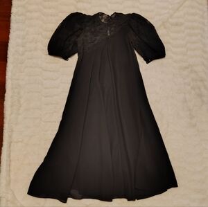 Ursula Of Switzerland Asymmetrical Lace And Sheer Dress